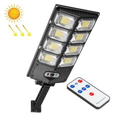 E-SMARTER LED Luce stradale a doppia fila Sensore solare da giardino, Stile: W789B-6