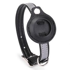 Per collare in PU per animali domestici con copertura protettiva Airtag Tracker, specifica: XS (nero)