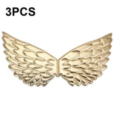 3 PCS Bambini Prom Dress Up Ali Elfo Ali Colorate Puntelli Costume Party (Oro)