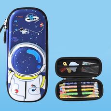 Uime EVA 3D Astuccio per matite multi-scomparto Scatola di cancelleria Materiale scolastico per bambini (Astronauta)