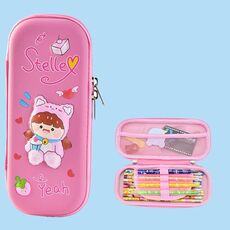 Uime EVA 3D Astuccio per matite multi-scomparto Scatola di cancelleria Materiale scolastico per bambini (Bambino carino)