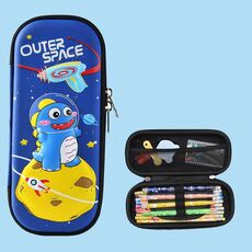 Uime EVA 3D Astuccio per matite multi-scomparto Scatola di cancelleria Materiale scolastico per bambini (Happy Planet Dragon)
