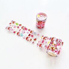 2 set di rotoli di nastro per conto a mano Adesivo decorativo a cuore con ragazza laser carina, dimensioni: 6 cm x 3 m (rosa)