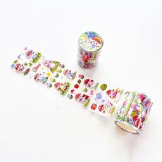 2 set di rotoli di nastro per conto a mano Adesivo decorativo a cuore con ragazza laser carina, dimensioni: 6 cm x 3 m (verde)