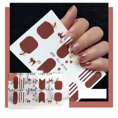 10 PCS Adesivo per nail art impermeabile con stampa a caldo 3D (Z/A083)