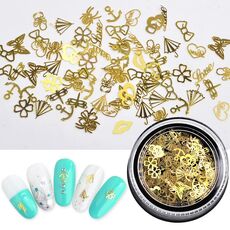 5 Scatole SP0284 Accessori per nail art con toppa decorativa in metallo cava Accessori per nail art (giornaliero 2)