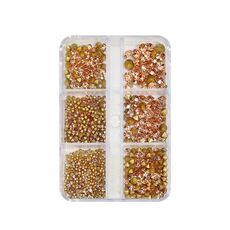 2 set di gioielli per unghie con diamanti con fondo a punta a griglia per nail art, specificazione: 03 Champagne