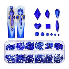 Decorazione per unghie con strass per unghie a forma di fondo piatto a 12 griglia, specifica: 11