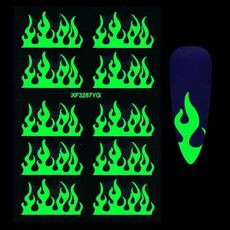 5 PCS TZ0290 Adesivi per unghie luminosi per feste di Halloween(05)