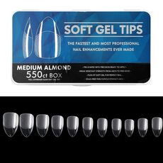 Piastra per unghie per manicure senza cuciture ultrasottile antigraffio, forma: 04 goccia d'acqua corta mezza sabbia