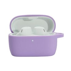 Custodia protettiva per auricolari in silicone a colori solido per Jabra Elite 4 (Taro Purple)