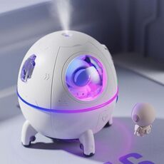 Lampada d'atmosfera per umidificatore da tavolo USB con sonda lunare