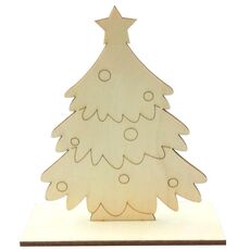 10 pezzi decorazioni natalizie bambini che dipingono tavola di legno fai da te inserendo ornamenti desktop (albero di Natale)