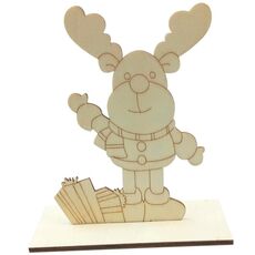 10 pezzi decorazioni natalizie bambini che dipingono tavola di legno fai da te inserendo ornamenti per il desktop (alce)