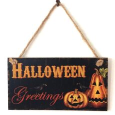 2 PCS Halloween Ghost Festival Artigianato in legno Elenco decorazione regalo Hanging Board (JM00578)