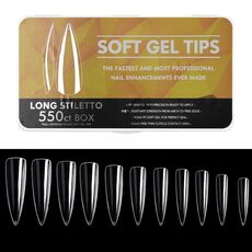 Piastra per unghie per manicure senza cuciture ultrasottile antigraffio, forma: 14 armature a punta lunga