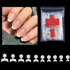 500 pz/borsa Plum Blossom Crescent Art Nail Extension Piastra per unghie