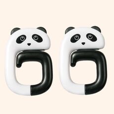 Gancio per borsa da ufficio rimovibile da 2 pezzi da scrivania (Panda)