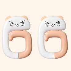 Gancio per borsa da ufficio rimovibile da 2 pezzi da scrivania (gatto rosa piccolo)