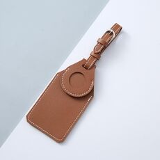 Cover per tag bagagli anti-smarrimento in PU per AirTag (marrone)