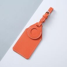 Cover per tag bagagli anti-smarrimento in PU per AirTag (arancione)