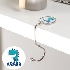 Gancio per borsa da appendere con gancio laterale per scrivania rimovibile da 3 pezzi (dinosauro)