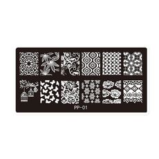 Piastra in acciaio stampata per nail art da sogno a farfalla (E084-1)