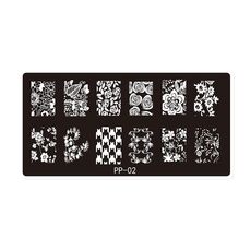 Piastra in acciaio stampata per nail art da sogno a farfalla (E084-2)