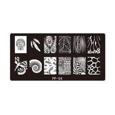 Piastra in acciaio stampata per nail art da sogno a farfalla (E084-4)