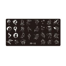 Piastra in acciaio stampata per nail art da sogno a farfalla (E084-10)