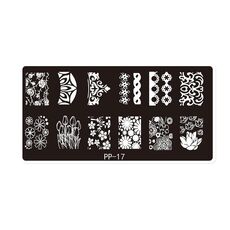 Piastra in acciaio stampata per nail art da sogno a farfalla (E084-17)