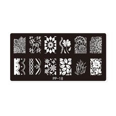 Piastra in acciaio stampata per nail art da sogno a farfalla (E084-18)
