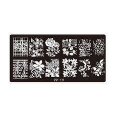 Piastra in acciaio stampata per nail art da sogno a farfalla (E084-19)