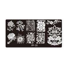 Piastra in acciaio stampata per nail art da sogno a farfalla (E084-20)
