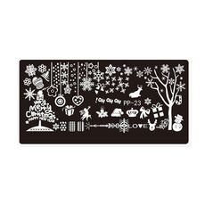 Piastra in acciaio stampata per nail art da sogno a farfalla (E084-23)