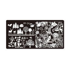 Piastra in acciaio stampata per nail art da sogno a farfalla (E084-24)