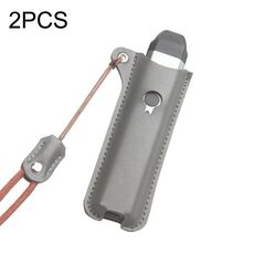 Custodia protettiva anti-goccia per sigaretta elettronica 2 pezzi con cordino per Uwell Caliburn (grigio)
