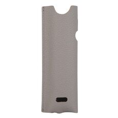 Custodia protettiva in pelle per sigaretta elettronica per IQO ILUMA ONE, stile: motivo litchi (grigio)