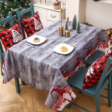 2 pezzi Tovaglie natalizie stampate Runner da tavola Decorazioni natalizie da tavolo 150 x 180 cm (Tipo C)