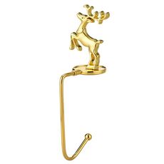 2 pezzi D1013 Gancio decorativo natalizio Gancio natalizio per cartoni animati, specifica: cervo d'oro
