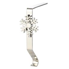 2 pezzi D990 Gancio decorativo in ferro battuto per cartoni animati di Natale (neve argento)