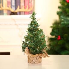Decorazione del desktop della finestra del centro commerciale dell'albero di Natale della parte inferiore della canapa di 3 pezzi, dimensioni: A-S11 20cm