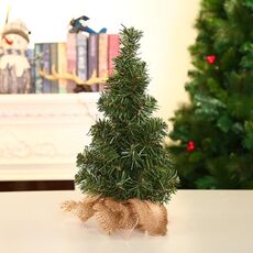 Decorazione del desktop della finestra del centro commerciale dell'albero di Natale della parte inferiore della canapa di 3 pezzi, dimensioni: A-S10 30cm
