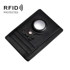 Tracking Locator Portafoglio in pelle Porta carte antifurto RFID per AirTag, Colore: Classico-Nero