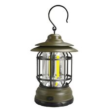 Lampada a sospensione retrò portatile Lanterna da campeggio Luce per tenda, Tipo: batteria, batteria non inclusa (verde)