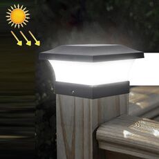 Lampada solare per illuminazione da cortile con luce a colonna per esterni a LED (luce bianca)