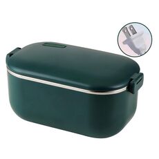 La scatola del pranzo riscaldante in acciaio inossidabile 304 da 48 W 1L può essere collegata alla spina americana (verde)
