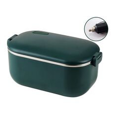 La scatola del pranzo riscaldante in acciaio inossidabile 304 da 48 W 1L può essere collegata a una presa per auto da 12 V (verde)