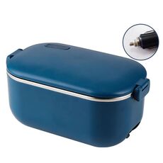 48W 1L 304 Lunch Box riscaldante in acciaio inossidabile può essere collegato a una presa per auto 12V (blu)