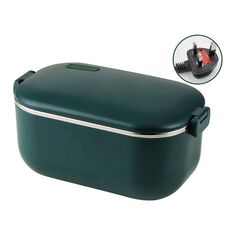 Lunch Box riscaldante in acciaio inossidabile 48W 1L 304 può essere collegato alla spina del Regno Unito (verde)